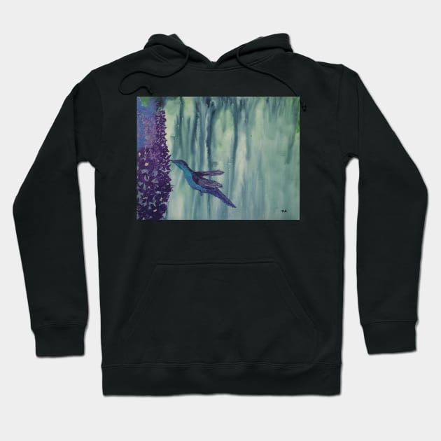 Midday Flight oil and watercolor painting by tabitha kremesec Hoodie by Tabitha Kremesec 